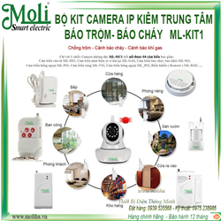 BỘ KIT CAMERA IP KIÊM TRUNG TÂM BÁO TRỘM- BÁO CHÁY   ML-KIT1                