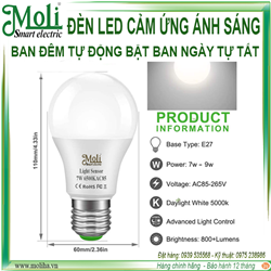 ĐÈN LED CẢM ỨNG NGÀY ĐÊM